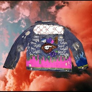 Saucy GaLore 1 of 1 custom jean jacket